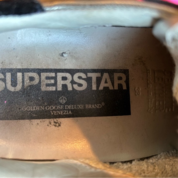 Golden Goose superstar sneakers silver with black. Size 38 - Picture 6 of 6